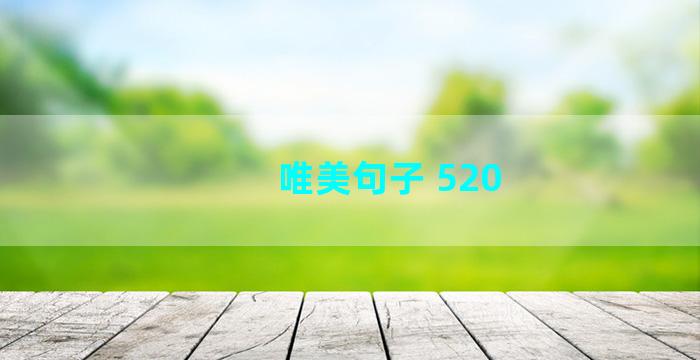 唯美句子 520